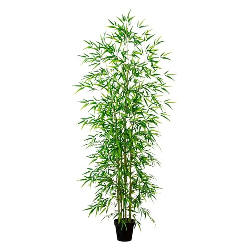 Nearly Natural 8ft. Artificial Green Bamboo Tree - size: 8ft