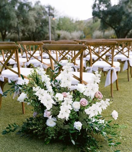 Artificial White Delphinium 5PCS Large Silk Flowers With Stems 30.7" Snapdragon Long Stem for Tall Vase Home Wedding Centerpieces Decor - color: White