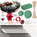 XunYee Bouquet Kit 20 Sheet Flower Wrapping Paper 100 Pcs Bamboo Skewers Floral Foam Blocks for Anniversary Birthday Gift Graduation Mother's Day(Transparent Black) - color: Transparent Black
