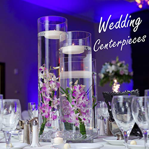 CYS EXCEL (H:12" D:6") Large Cylinder Clear Glass Vase for Wide Bouquet Flower Vase Centerpieces Display Hurricane Floating Candle Holder - size: H-12" D-6"