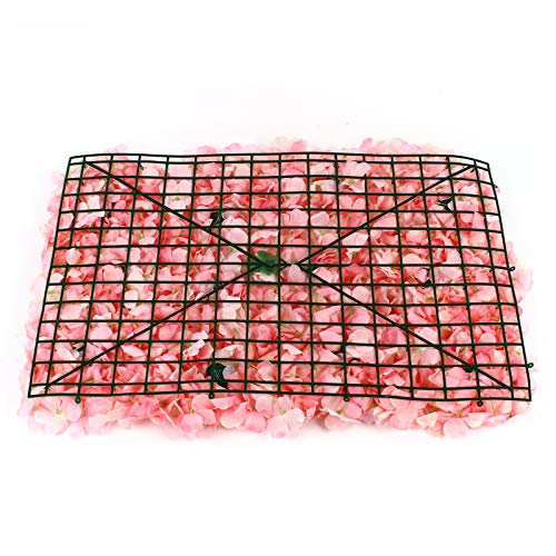12 Pack Flower Wall Panels 16 x 24 inch 3D Rose Wall Mat Decorative Faux Floral Panel Silk Faux Artificial Flower Backdrop for Photo Background Home Wedding Party