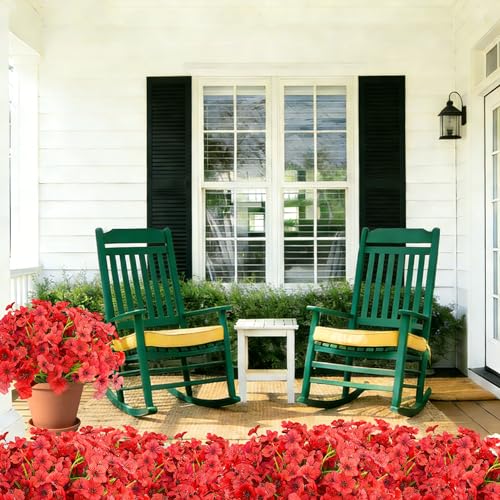 16 Bundles Artificial Flowers for Outdoors Fake Red Flowers Faux Plants for Indoor Outside Garden Porch Window Box Hanging Planters Home Farmhouse - color: Red, size: 15inches-16pcs