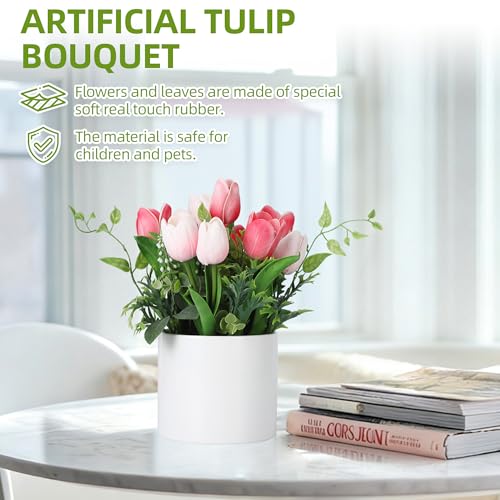 10 Real Touch Lilies, Lifelike Artificial Flowers for Wedding Decor, Home Garden Accents, and Elegant Easter Centerpieces - color: Rose Red-02, size: porcelain