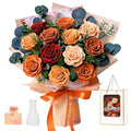 Flower Bouquet 12-Piece Preserved Roses Yellow - color: Yellow-12, size: 12 Roses