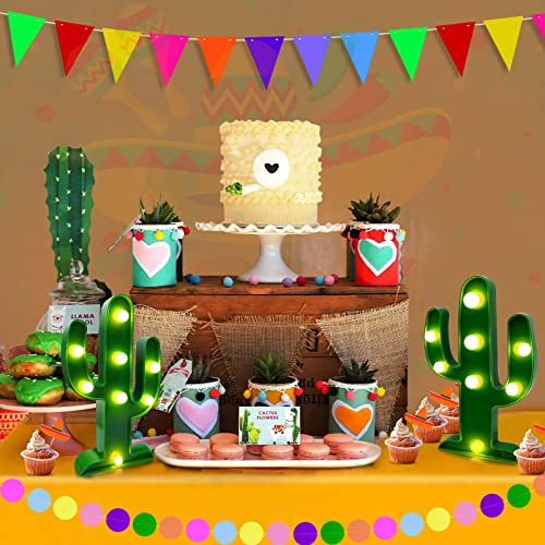 Extra Large - 2 Pack LED Cactus Light Cinco de Mayo Decorations 10 x 5.5 Inch Cactus Decor Mexican Fiesta Party Decorations Cute Night Lamp for Table Kids' Room Bedroom Living Room Gift Party Home - size: 2 Pack-10 x 5.5 Inch