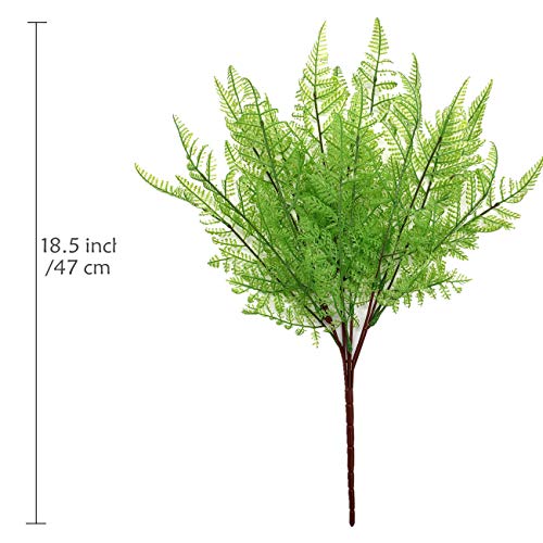 Artificial Shrubs, Plastic Plants Fern Leaves Persian Grass Simulation Fake Bushes Outdoor Indoor Home Garden Verandah Kitchen Parterre Table Centerpieces Arrangements Decoration Green 2pcs - color: Fern Grass / 2pcs