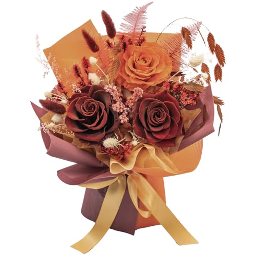 Forever Flower Gifts for Her: Romantic Flowers for Graduation-Daughter Girlfriend Wife Mom Grandma-Preserved Rose Bouquets-Flowers for Delivery Prime on Birthday Anniversary Valentines (Ancora Red) - color: Ancora Red