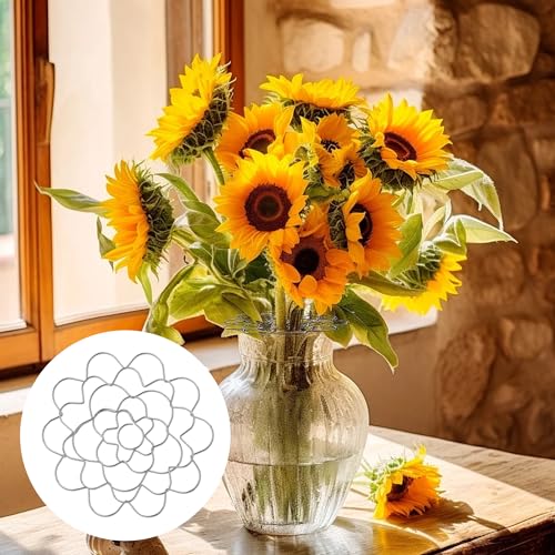 Flower Arrangement Holder Stainless Steel, Wire Flower Arranging Tool Flower Grid Flower Frog Wire Arranger for Vase Floral Stems Bouquets Plant Fixation (6inch) (2 PCS) - color: 2 PCS