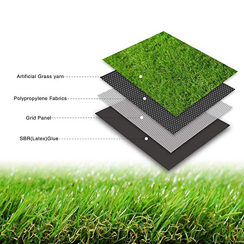 Artificial Grass Turf Lawn, 2Feet X 11Feet Realistic Indoor Outdoor Garden Balcony Decor Landscape Synthetic Fake Grass Pet Rug Carpet - size: 2Feet x 11Feet