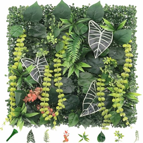 6 Pack 20"x20"Grass Wall Panels-Artificial Boxwood Panels for Greenery Wall Backdrop,UV-Protected Greenery Wall Backdrop Faux Greenery for Indoor Outdoor Decor,Garden Fence,Wedding,Privacy Screen - size: 20x20 6PCS