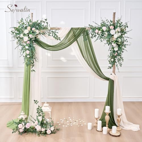 Serwalin 300 Pcs Mixed Artificial Eucalyptus Stems，Babys Breath Artificial Flowers Bulk with Artificial Fake Greenery Stems for Wedding DIY Bouquets Floral Arrangement Home Decor - size: 300pcs
