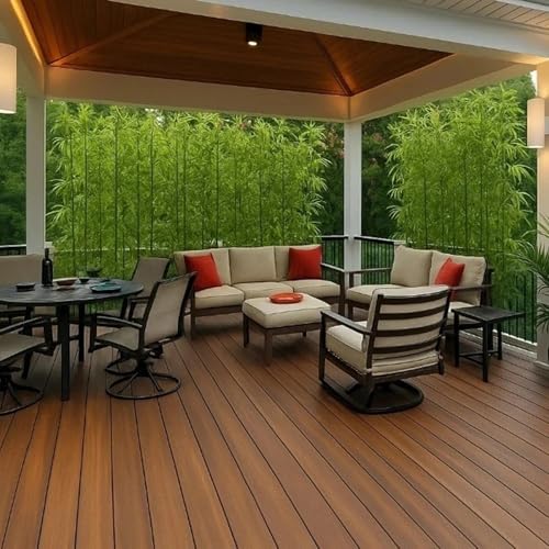5ft 20 Pack Fake Bamboo, Artificial Bamboo Plants Outdoor, Tall Faux Bamboos Tree for Privacy Covers on Deck and Patio, Decoration for Garden, Yard, Office - size: 5ft