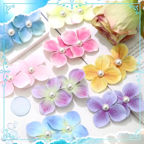 8 PCS Bohemian Flower Hairpin Artificial Hair Clip -Flower Hair Clips Hawaiian Tropical Orchid Hair Clips for Seaside Holiday Bridal Hair Accessories Bobby Pins Headwear for Woman Girl Lady