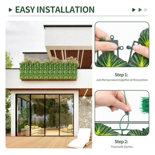 Artificial Ivy Privacy Fence Screen, 39.4" x 118" UV-Anti Fake Leaves Plant Vine, Privacy Hedges Wall for Indoor Outdoor Garden Backyard Decor, Color Printing Green Perilla Leaves - color: Color Printing Green Perilla Leaves, size: 39.4"x118"