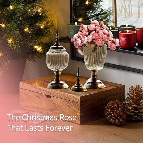 Silk Ranunculus Artificial Flowers Bulk 18PCS - Dusty Rose Fake Flowers for DIY Bouquets, Wedding Centerpieces, Table Decor, Bridal Party Arrangements,Mother's Day - color: Dusty Pink