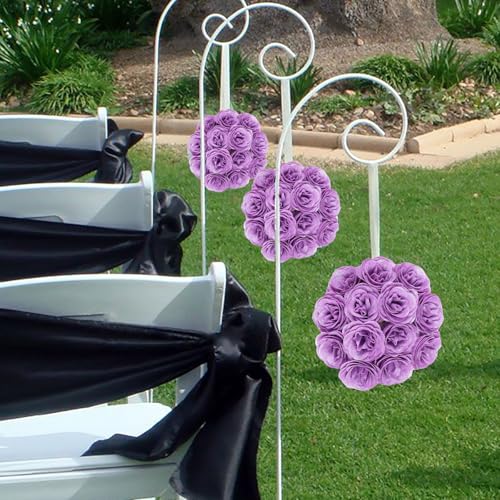 30PCS Purple Glitter Roses Artificial Flowers Fake Roses with Stems for Wedding Bouquet Party Christmas Home Decor(Purple) - color: Purple