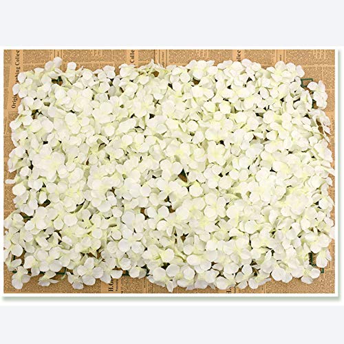 Flower Wall Panel Floral Backdrop,10 pcs 24"" X 16"" White Artificial Flower Wall Flower Panel,Silk Fabric Wall Decor for Wall Decor, Party Wedding Decor, Bridal Shower