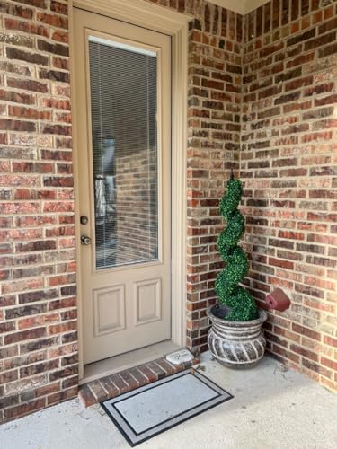 ALL SEASON GREEN 36" Topiary Trees Artificial Outdoor Boxwood Plants Set of 2 for Porch Decor - size: 3 ft