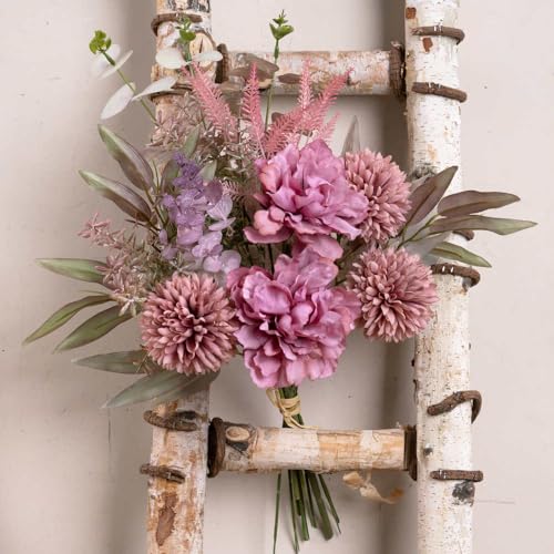 KIRIFLY Artificial Fake Flowers Plants Silk Flower Arrangements Wedding Bouquets Decorations Plastic Floral Table Centerpieces for Home Kitchen Garden Party Décor (Rose Pink) - color: Rose Pink