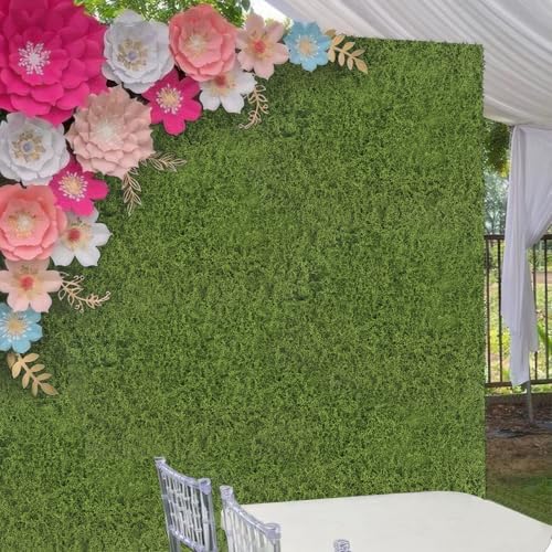 FAICOIA 2 Pcs Artificial Moss Mat for Decorating Mossy Table Runner Fake Moss Rug Dark Green 39" x 39" Faux Grass Roll for Plants Indoor Planters Crafts DIY Table Fairy Garden Wedding Easter 100x100cm - color: Dark Green, 2 Pcs-39 x 39 Inch/100x100cm