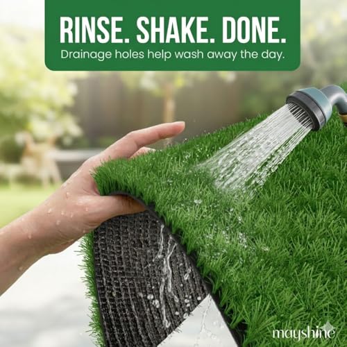 Turf Grass 70"x40" for Dogs with Drainage Holes - Easy to Clean Washable Pad for Potty Training, Artificial Turf for Dogs Puppies, Realistic Fake Grass Pad for Pet, Dog Potty for Pee Indoor Outdoor - size: 70" x 40", style: With Drainage Holes