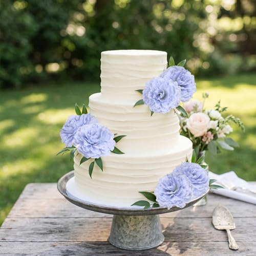 Blue Carnations Artificial Flowers 10Pcs Large Carnations Heads Lush Silk Flowers Bouquet with Stems for Wedding Bouquets Bridal Home Table Centerpieces(Light Blue) - color: Blue