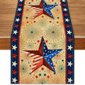 Stars Stripes Patriotic Table Runner 36 Inches 4th of July Memorial Day Decorations and Supplies for Home Kitchen Dining Table Decor - size: Table Runner,13" x 36"
