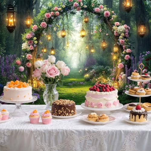 5x4ft Purple Flower Wedding Photography Backdrop Lavender Floral Wedding Bridal Photography Backdrop Anniversary Birthday Baby Shower Girl Party Banner Photo Booth Props Background Wall Decor - color: Multi8, size: 5X4FT