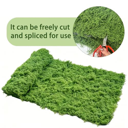 Fake Moss Table Runner for Crafts 19.68×78.74 inch Artificial Moss Sheet Roll Waterproof Carpet Blanket for Wall Roof Garden Wedding Birthday Party Table Decoration - color: Light Green- 19.68×78.74 Inch/0.5×2 M