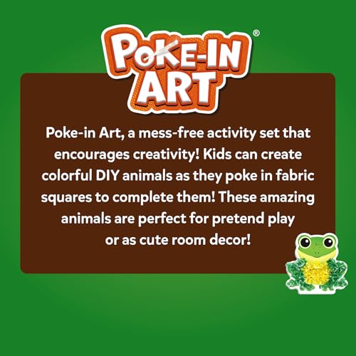 Skillmatics Poke-in Art – Animals, Mess-Free DIY Wood Craft Kit for Kids, Creative Fine Motor Activity, Pretend Play & Room Decor, Gift for Girls & Boys Ages 4, 5, 6, 7, 8, 9 - style: Animals