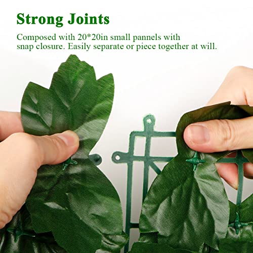 iCover Artificial Ivy Privacy Screen for Fence, 39x98in Strengthened Joint Prevent Leaves Falling Off, Faux Hedge Panels Greenery Vines, Decorative Fences for Outdoor Garden - color: Green Maple Leaf, size: 39*98in