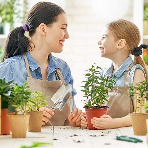 Delxo 4” Nursery Pots 100 Pcs Plastic Small Plant Pots with Drainage Holes, Flexible Seed Starter Pots for Seedlings, Cuttings & Transplanting, Reusable Flower Pots for Indoor Outdoor Plants, Red - size: 4 Inch