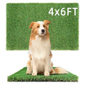 Artificial Grass Turf 4x6 FT, Large Synthetic Turf Mat with Drainage Holes for Potty Training, Reusable Fake Grass Rug Outdoor Patio Balcony, Green - size: 4x6FT