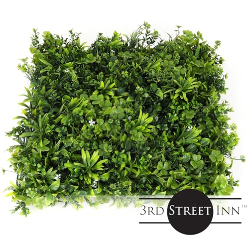 3rd Street Inn Artificial Greenery Wall Panels for Privacy - 12-Pack - color: Jasmine Mix