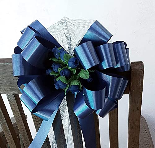 GiftWrap Etc. Navy Blue Artificial Silk Flower Roses - 12 Mini Bouquets of 12 Rosebuds, 144 Rosebuds Total, 4th of July, America 250, Wedding, Reception, Anniversary, Favors, Wreath, Bridal Shower - color: Navy Blue