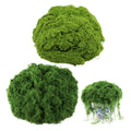 7 oz Fake Moss for Crafts, Realistic Pot Filler for Artificial & Potted Plants, Reusable Greenery Filler for Fairy Garden Decor, Includes Dark & Light Green
