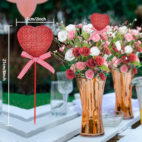 5pcs Artificial Flowers Fake Roses/Tulips Artificial Flowers for Mother's Day Wedding, Party Bulk Home Kitchen Wedding Table Decoration - color: Red-loverose