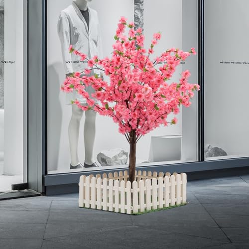 Artificial Cherry Blossom Tree for Home Decor Pink Cherry Sakura Tree Light Faux Cherry Blossom Tree for Indoor Outdoor Office Wedding Party Decor (4FT Tall/1.2M) - color: Pink, size: 4FT Tall/1.2M
