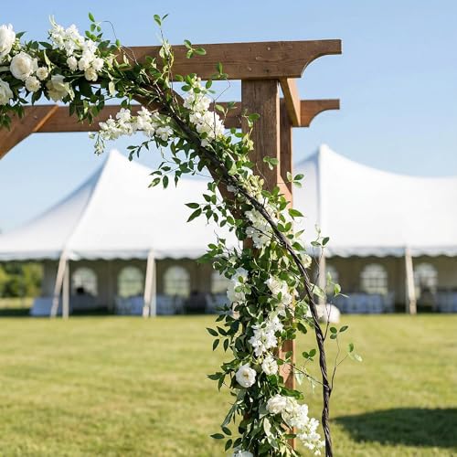 1 Piece Bendable customshapes Artificial Plant Trunks Branches 70-inch ficus Leaf Vines Evergreen Hanging Garlands for Home Wedding Garden Balcony Railing Outdoor Tent Decor