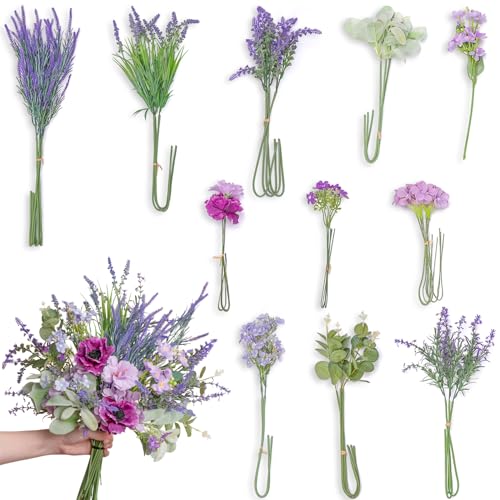 TINGE TIME Artificial Greenery Stems Box Set, 36pcs with 11 Kinds Faux Greenery Stems and Fake Lavender Bulk for Wedding DIY Bouquets Table Centerpieces Floral Arrangement Wedding Home Decor