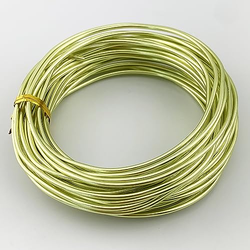 11 Yard Aluminum Wire Bendable Metal Wire Jewelry Craft Wire Beading Floral Making Jewelry Making Doll Making (9 Gauge, Fluorescent Green) - color: Fluorescent Green, size: 9 Gauge