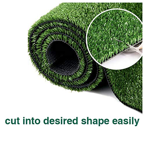 Synthetic Artificial Grass Turf Customized Sizes Decorations for Fence Drainage Holes & Rubber Backing, Indoor Outdoor Faux Grass Astro Rug Carpet Backdropfor Garden Backyard Patio Balcony - size: 2' x 10'