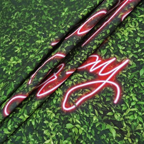 Riyidecor Happy Birthday Backdrop for Women Green Leaves Grass Leaf Girls Spring Plant 7Wx5H Feet Nature Neon Pink Photography Background Birthday Party Decoration Photo Studio Shoot Polyester Fabric - color: A-Green Birthday, size: 7Wx5H
