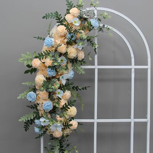 WEISPARK 100PCS Artificial Hydrangea Flowers, Fake Flowers Silk Hydrangea Full Flowers Heads with Stems for Wedding Home Party Shop Baby Shower Decor (Champagne) - color: Champagne