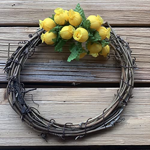 GiftWrap Etc. Daffodil Yellow Artificial Silk Flower Roses - 12 Mini Bouquets of 12 Rosebuds, 144 Rosebuds Total, Wedding, Reception, Easter, Wreath - color: Daffodil Yellow