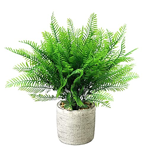 Artificial Shrubs, Plastic Plants Bamboo Grass Fake Greenery, Outdoor Indoor Home Garden Verandah Parterre Wedding Garland Table Centerpieces Decoration UV Resistant Planter Filler 4 pcs - color: Bamboo Grass / 4pcs