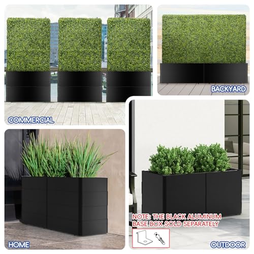 Bynbbur Artificial Hedge Wall 18" Lx18 Hx6 W Boxwood Hedges Outdoor Patio Greenery Walls, Fake Grass Privacy Wall Screens, Office Living Room Divider, Wedding Party Décor - color: Green, size: 18"Lx18"Hx6"W