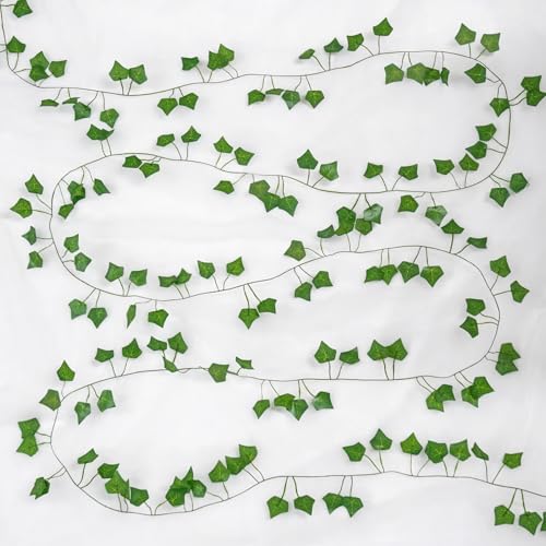 suddus 1 Pack 33 Feet Artificial Ivy Leaves Plants Fake Vines Greenery Hanging Garland Faux Foliage for Home Bedroom Office Wedding Wall Staircase Garden Decor - color: Ivy, size: Fake Vines-1 Pack