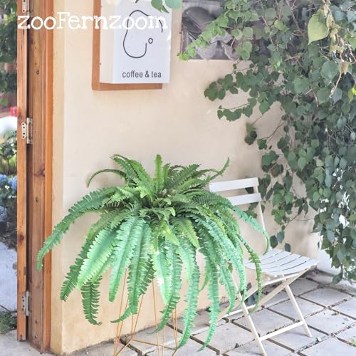 Fake Ferns Artificial Plants Large, 68" Artificial Ferns for Outdoors Large, UV Resistant Faux Fern with Long Leaves Suitable for Planters Hanging Porch Home Indoors Garden Patio Office Greenery Decor - color: Light Green, size: 68inch