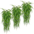 SzJias Artificial Hanging Plants Fake Plants Ferns Faux Hanging Plants for Patio Porch Outdoor Plants Decor (6 Pcs)